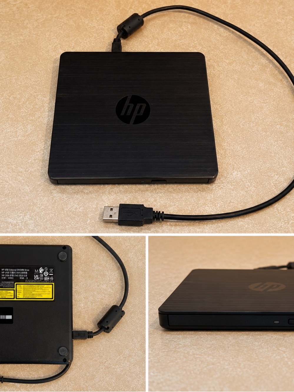 HP USB External DVD Drive - Black